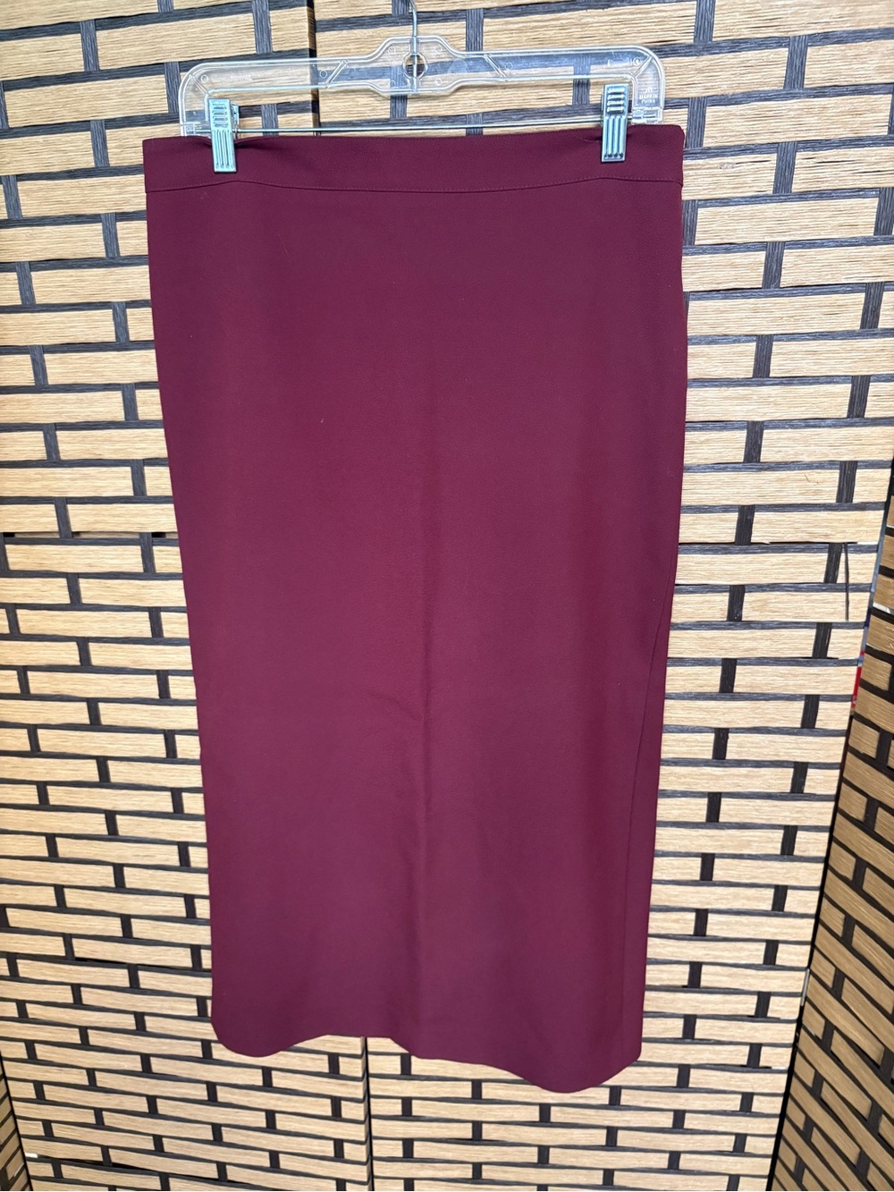 Zara Burgundy Midi Skirt Size Medium